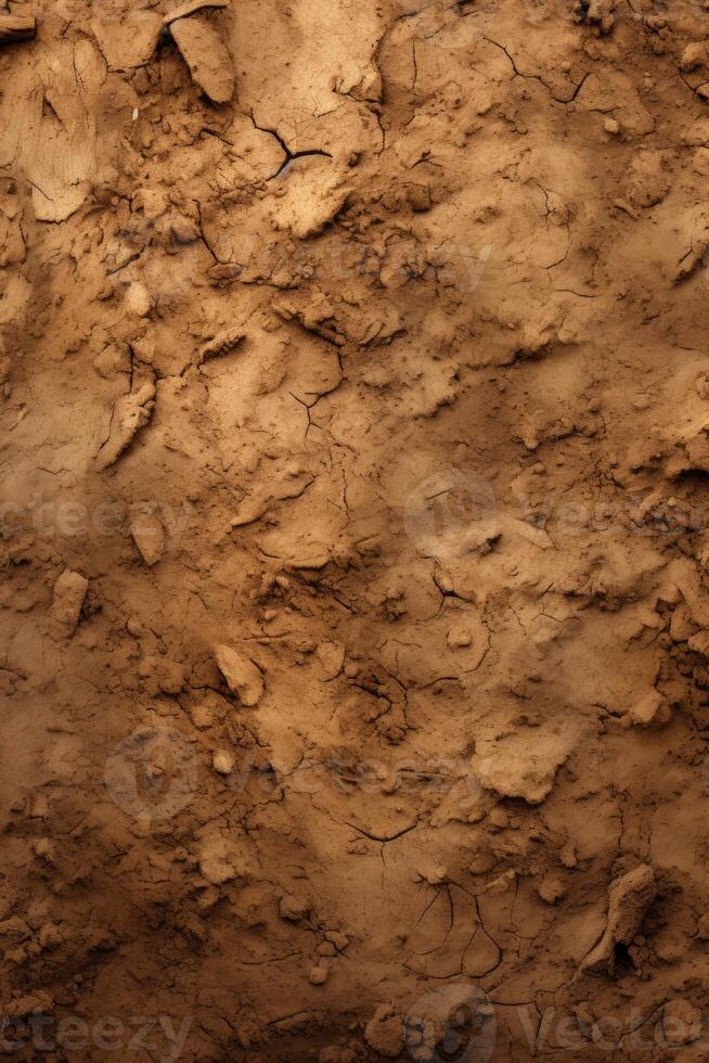 Close Up of Dirt Surface With Rocks photo