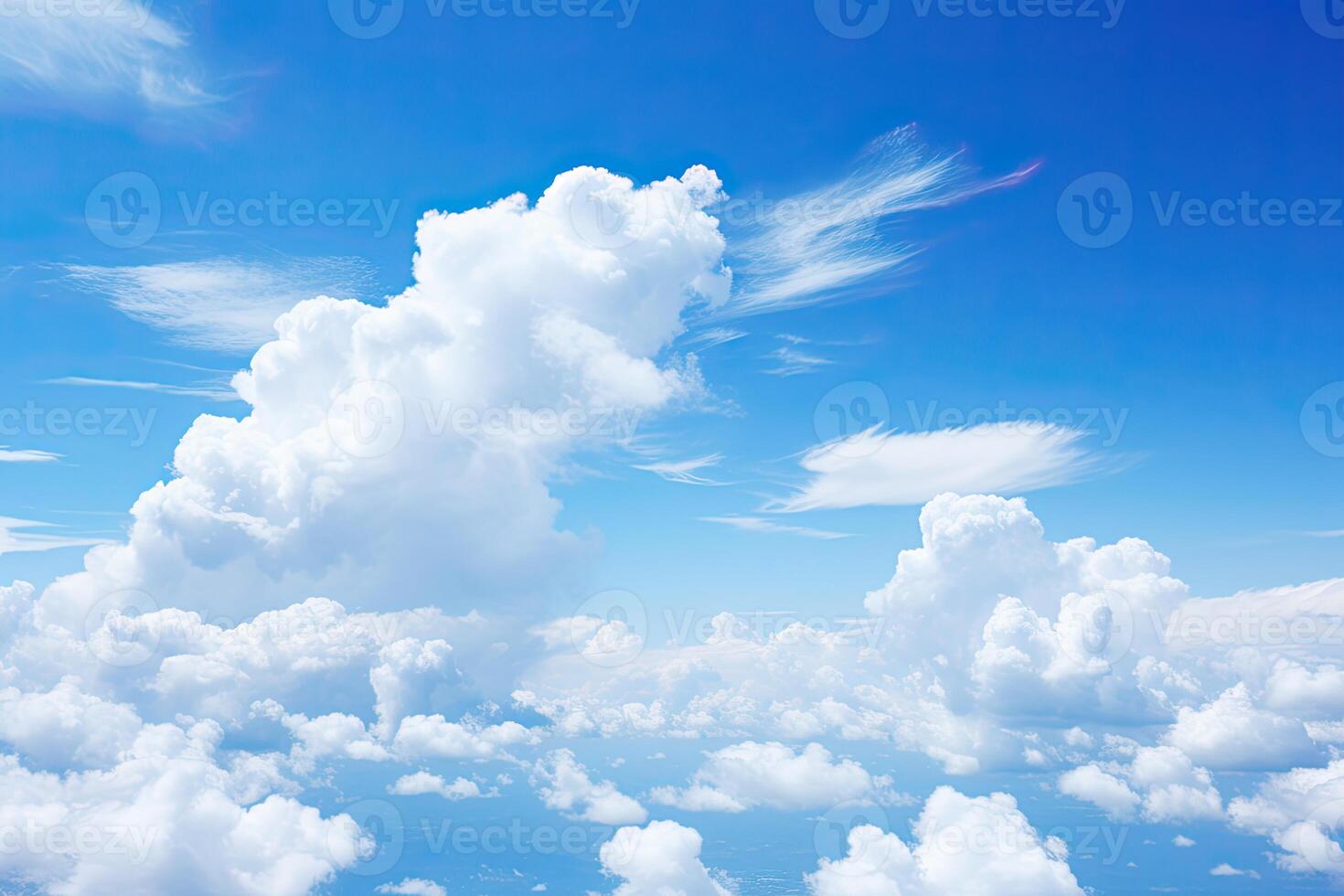 Blue Sky With White Clouds photo
