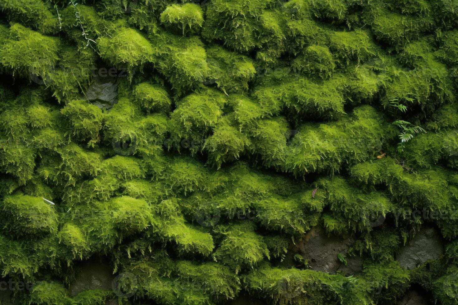 Moss Covered Wall Close Up photo