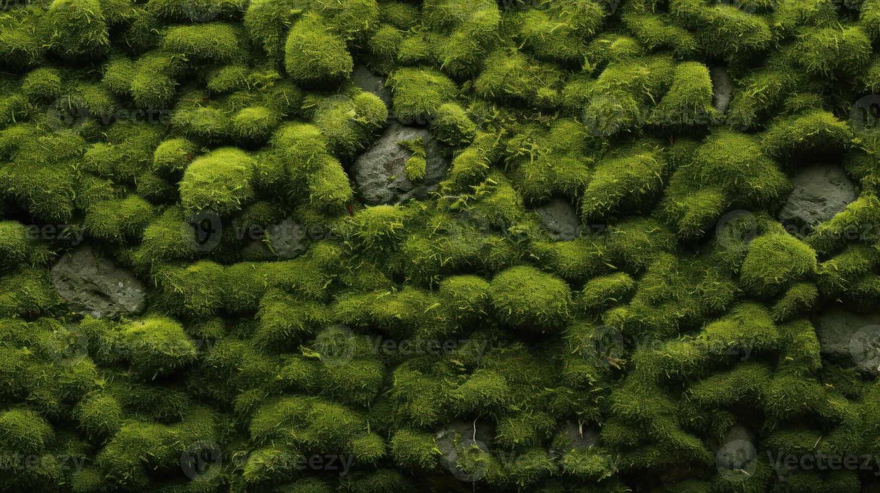 Moss Covered Wall Close Up photo