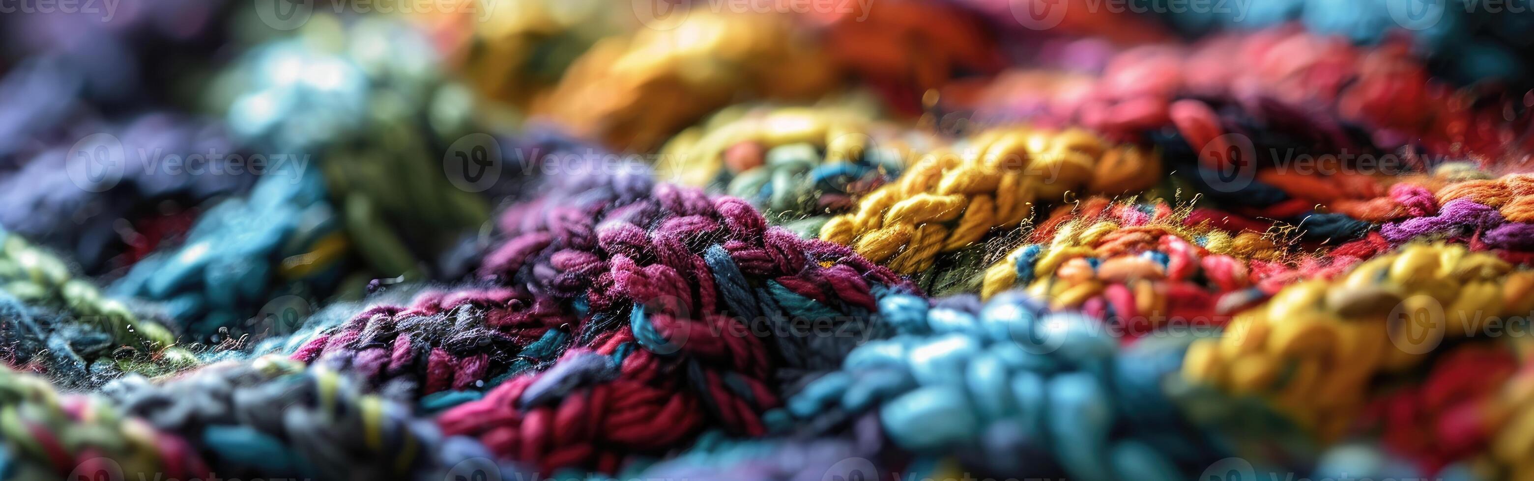 Close up of Multicolored Cloth Texture photo
