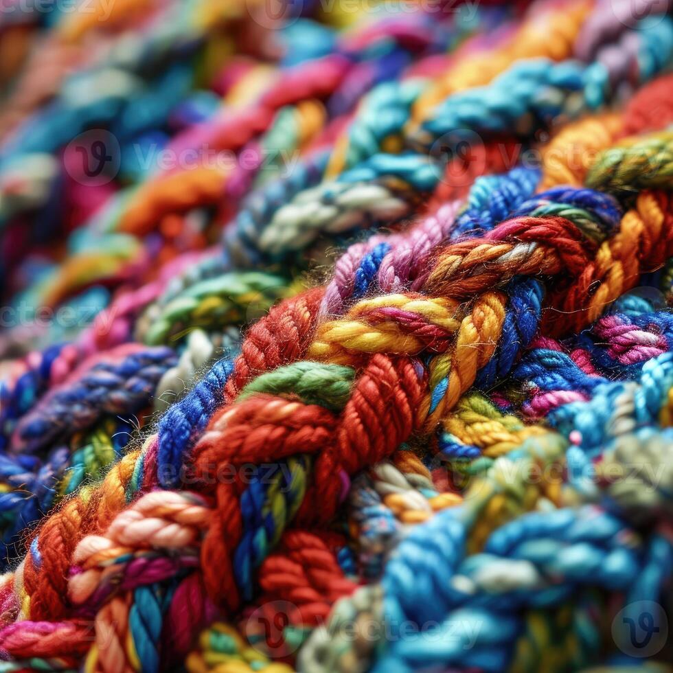 Close-up of a Multicolored Rope photo