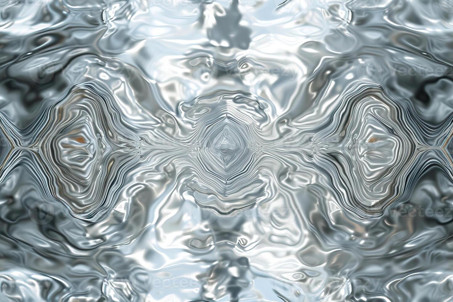 Abstract Silver Surface Reflections photo