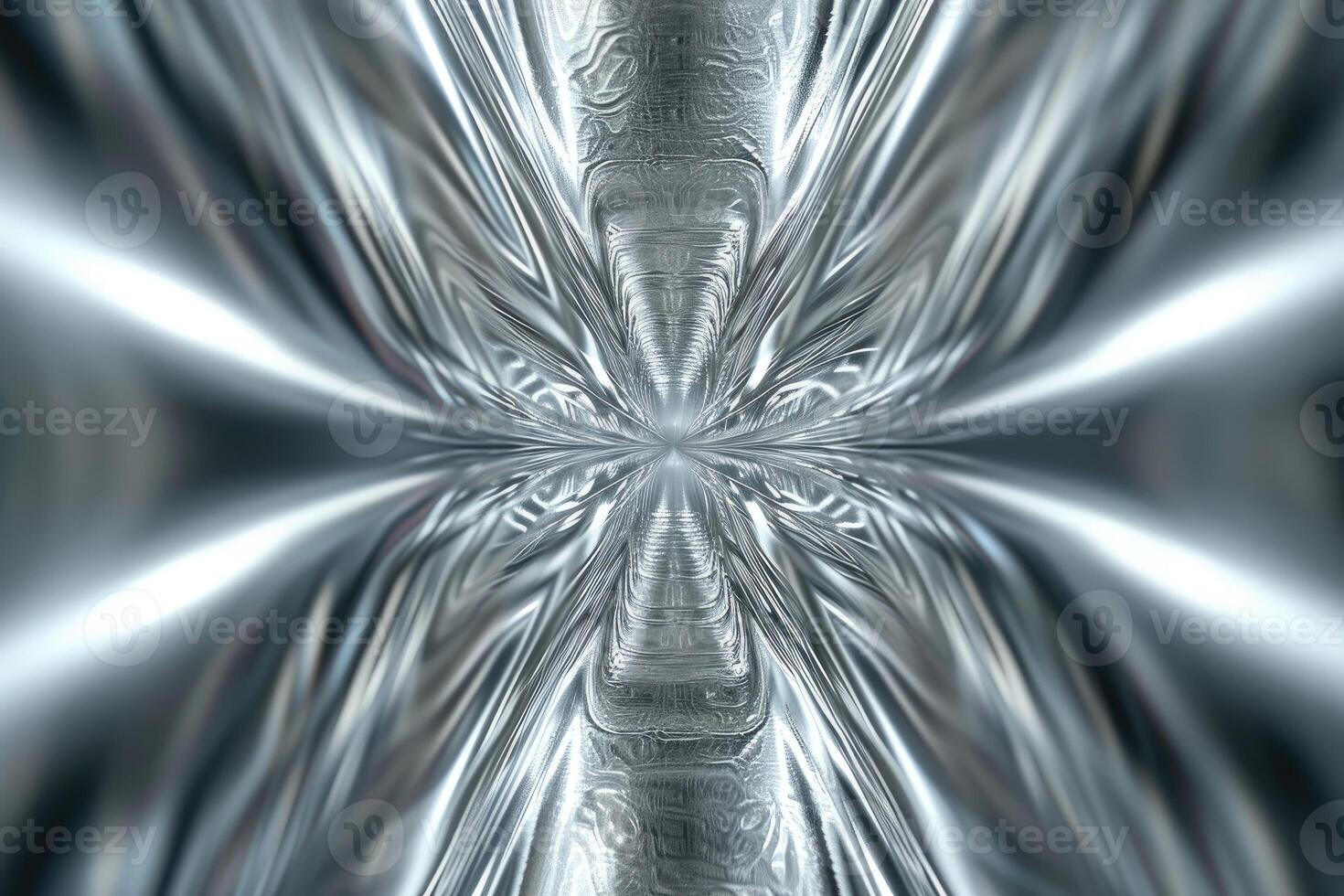 Computer Generated Image of Silver Object photo