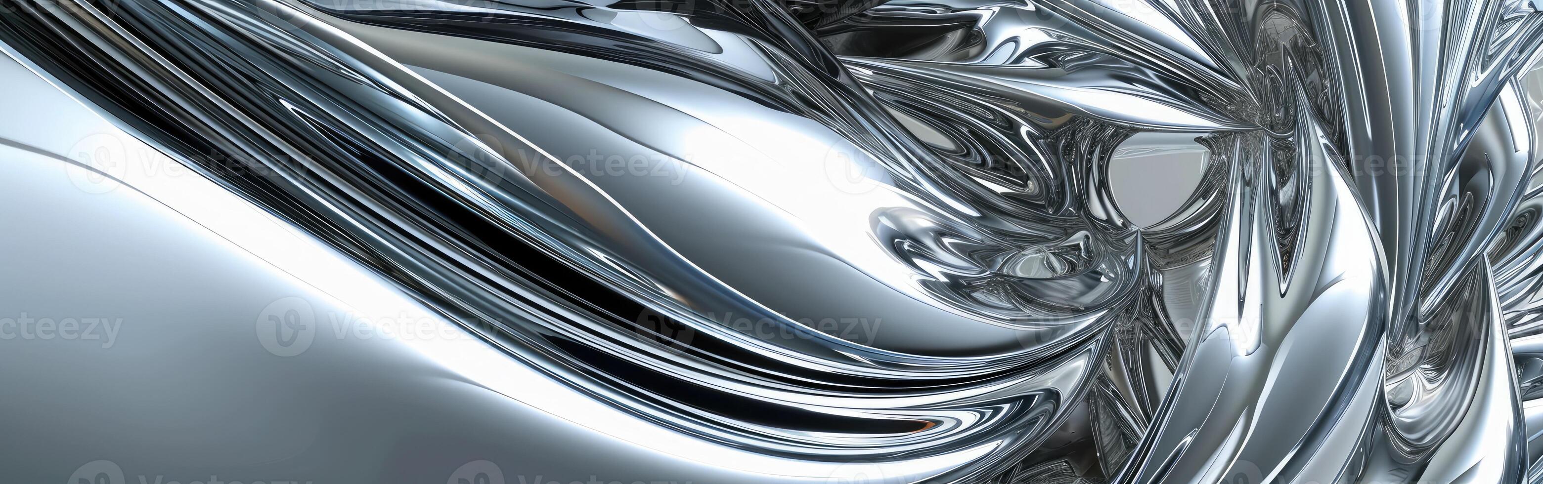 Close up of a Polished Metal Spoon photo