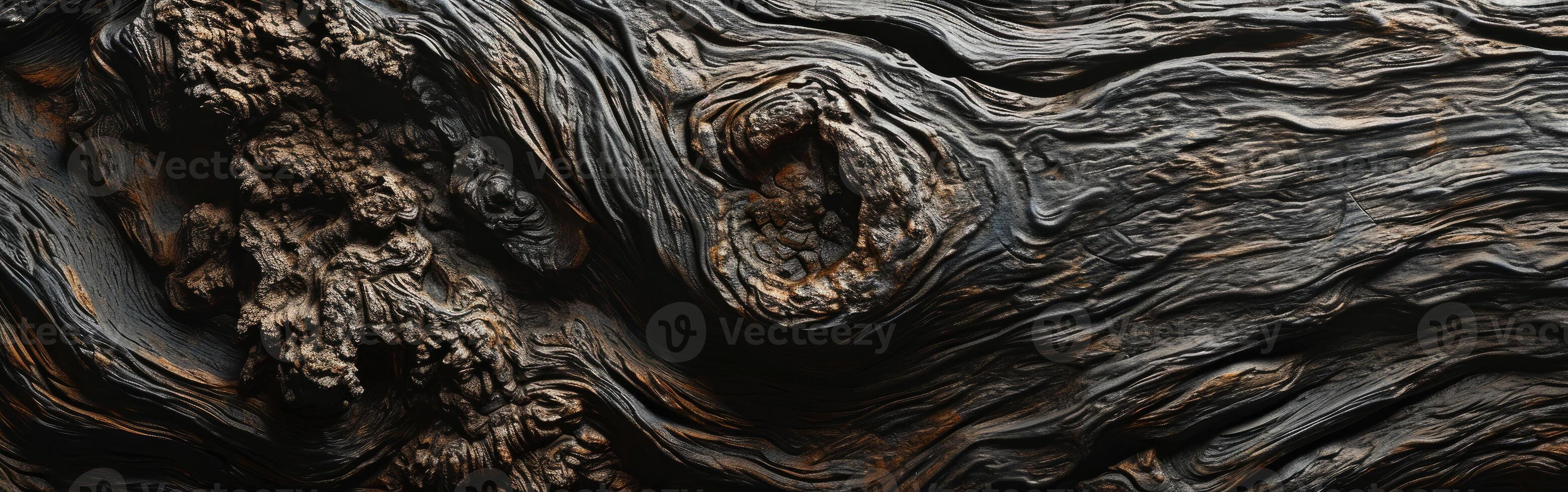 Close Up View of Bark Texture on Tree Trunk photo