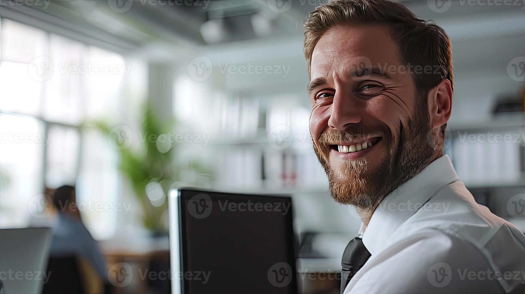 Smiling Bearded Man Portrait photo