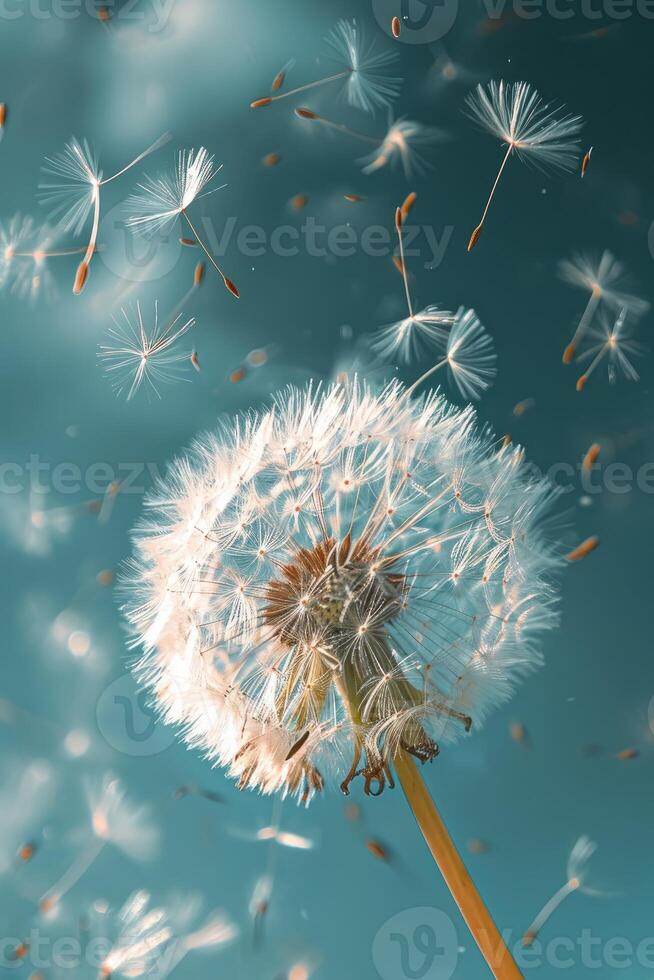 Dandelion Blowing in the Wind photo
