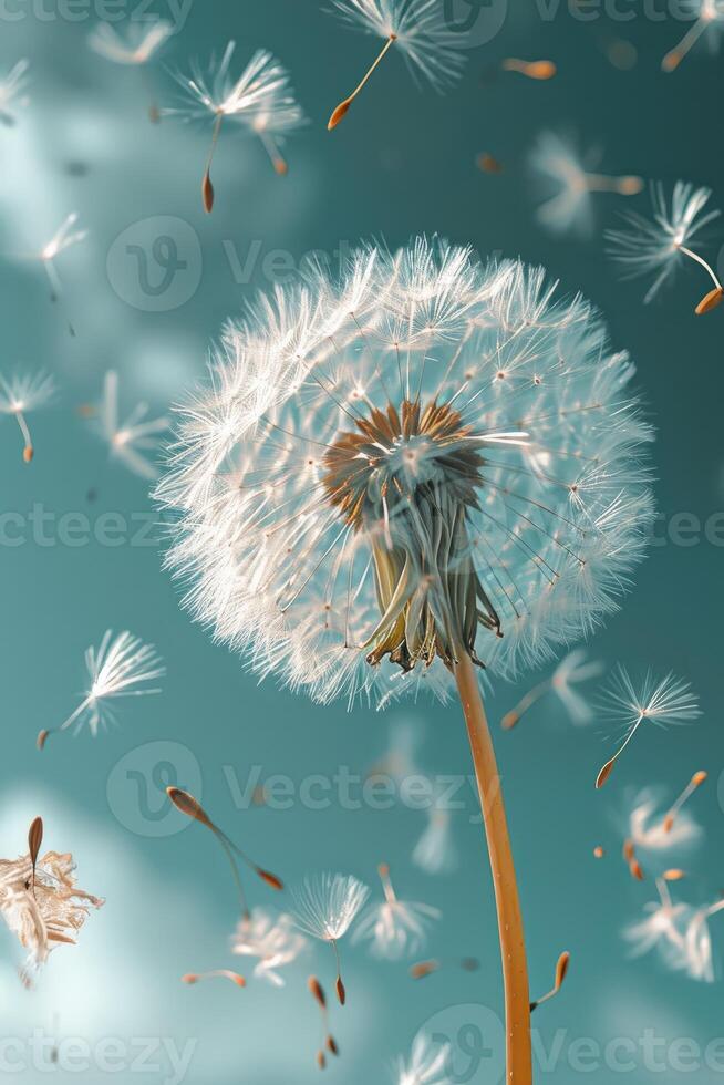 Dandelion Blowing in the Wind photo