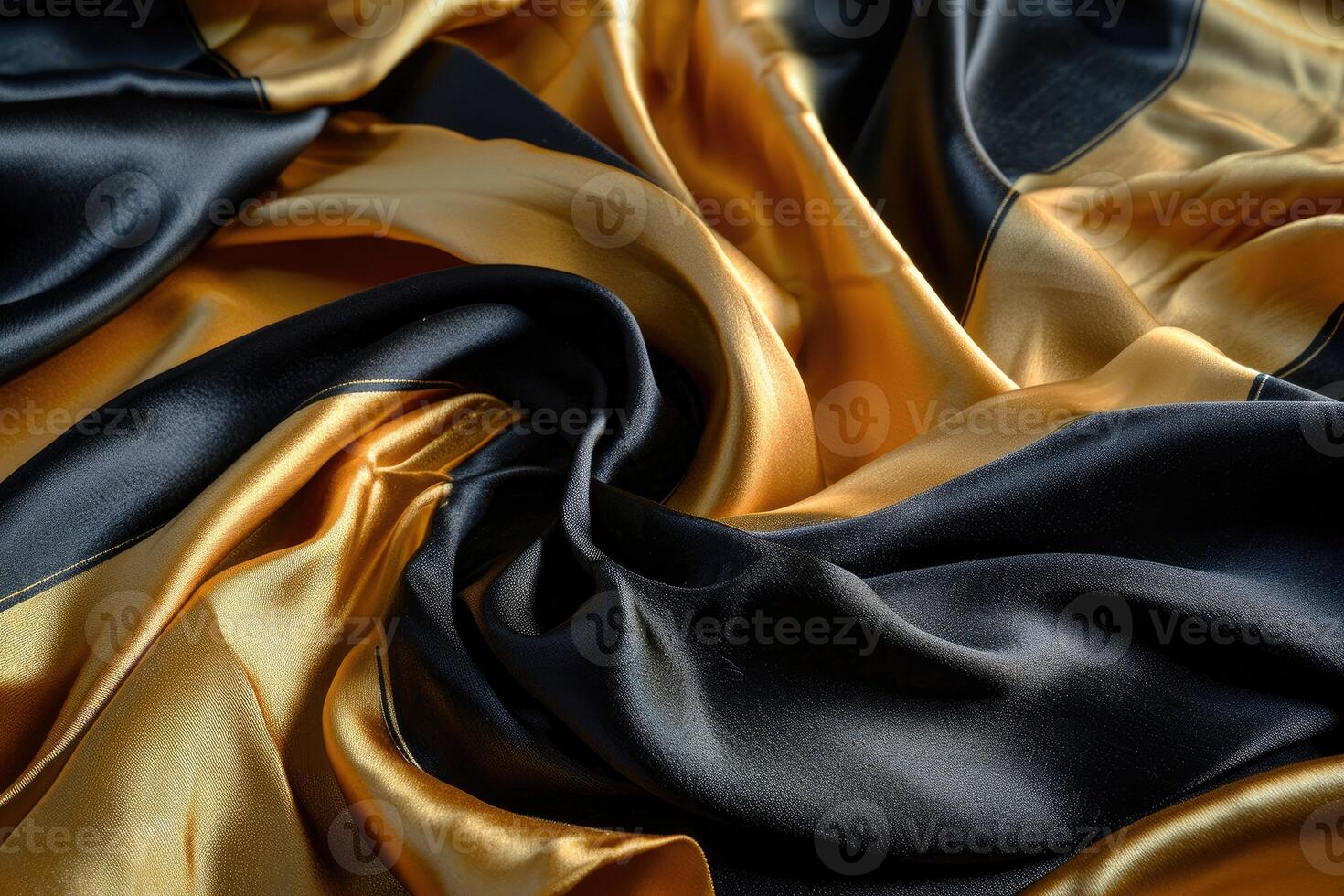 Close-up of Black and Gold Fabric photo