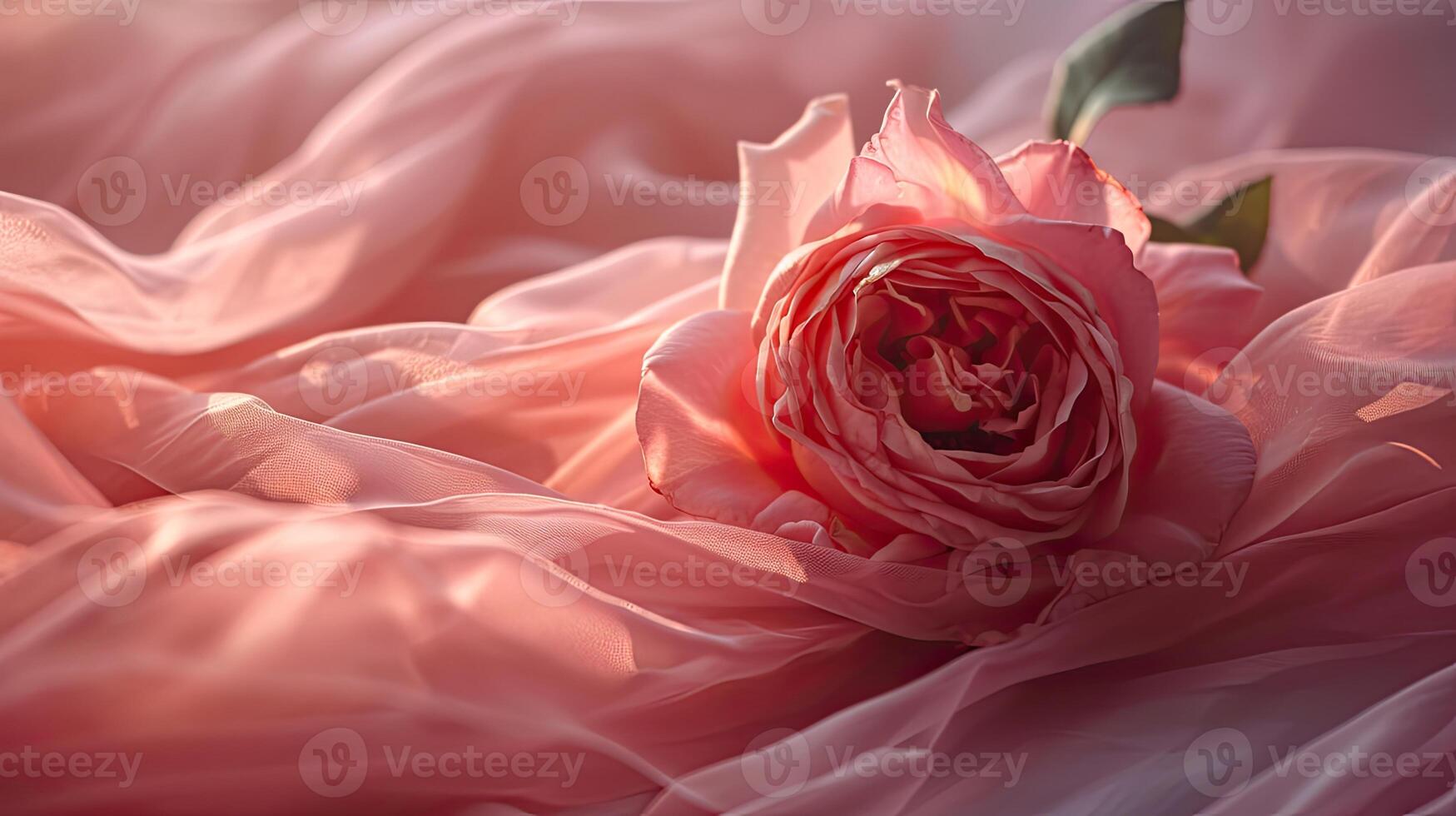Lying Flower on Blanket photo