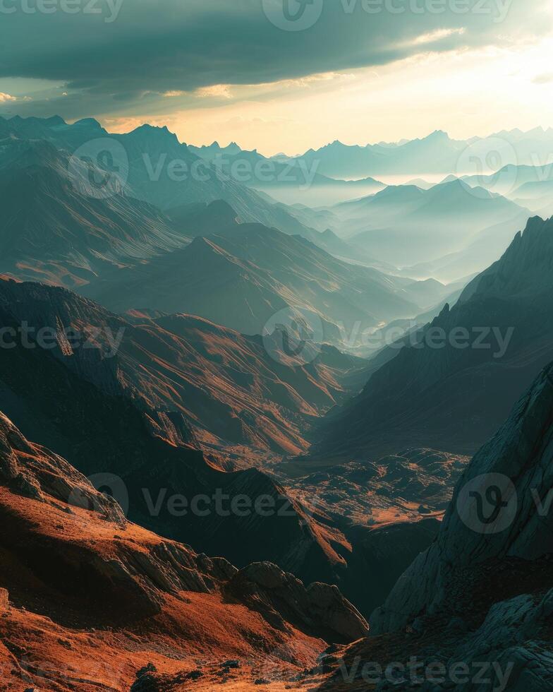 Majestic Mountain Range View photo