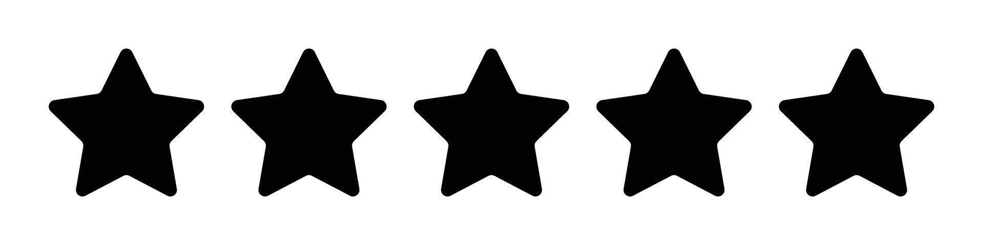 5 star icon. Rating. vector