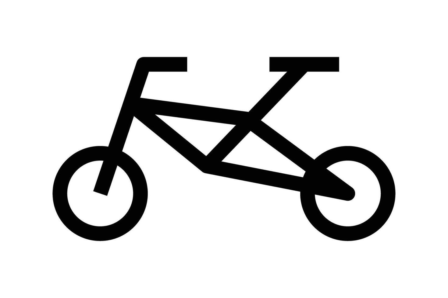 Simple bicycle silhouette icon. vector