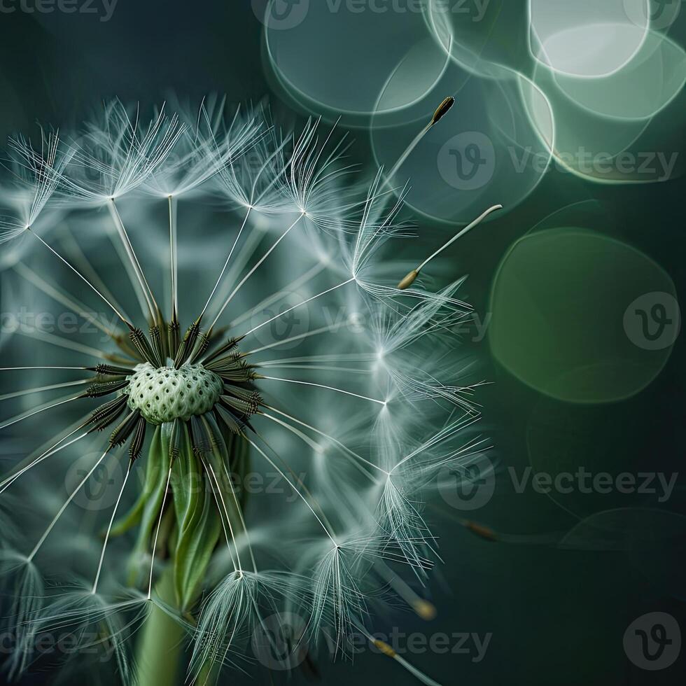 Dandelion Seeds Blowing in the Wind photo