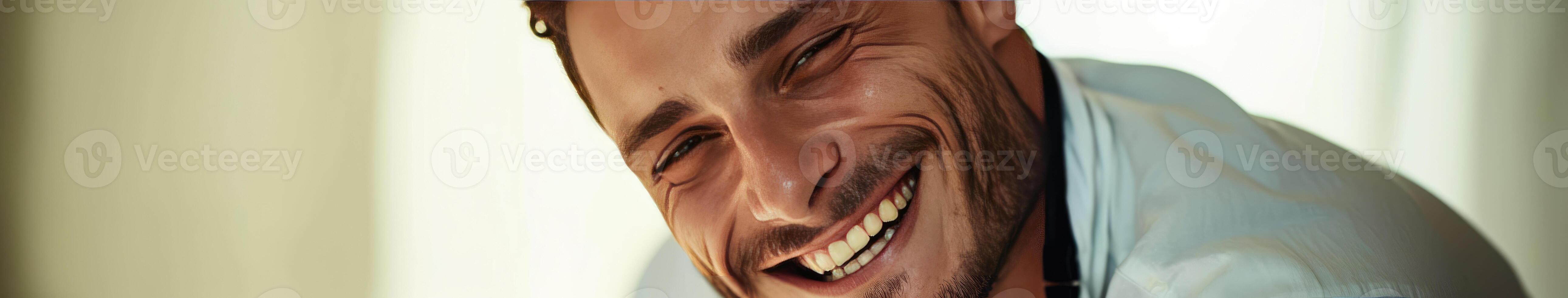 Smiling Man Close Up photo