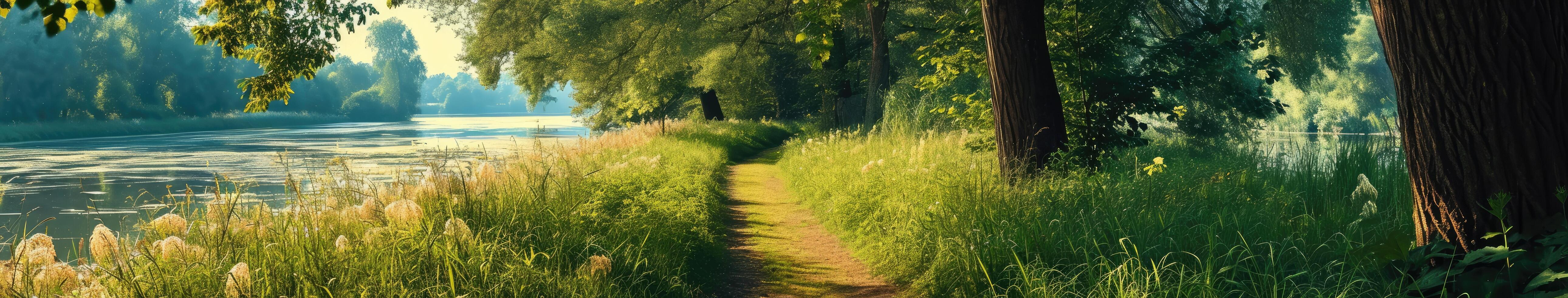Path Through Forest A Captivating Painting photo