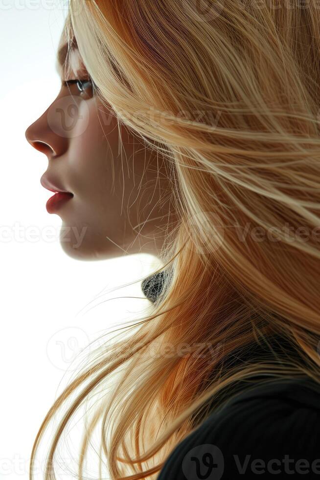 Close-up Portrait of Person With Long Hair photo
