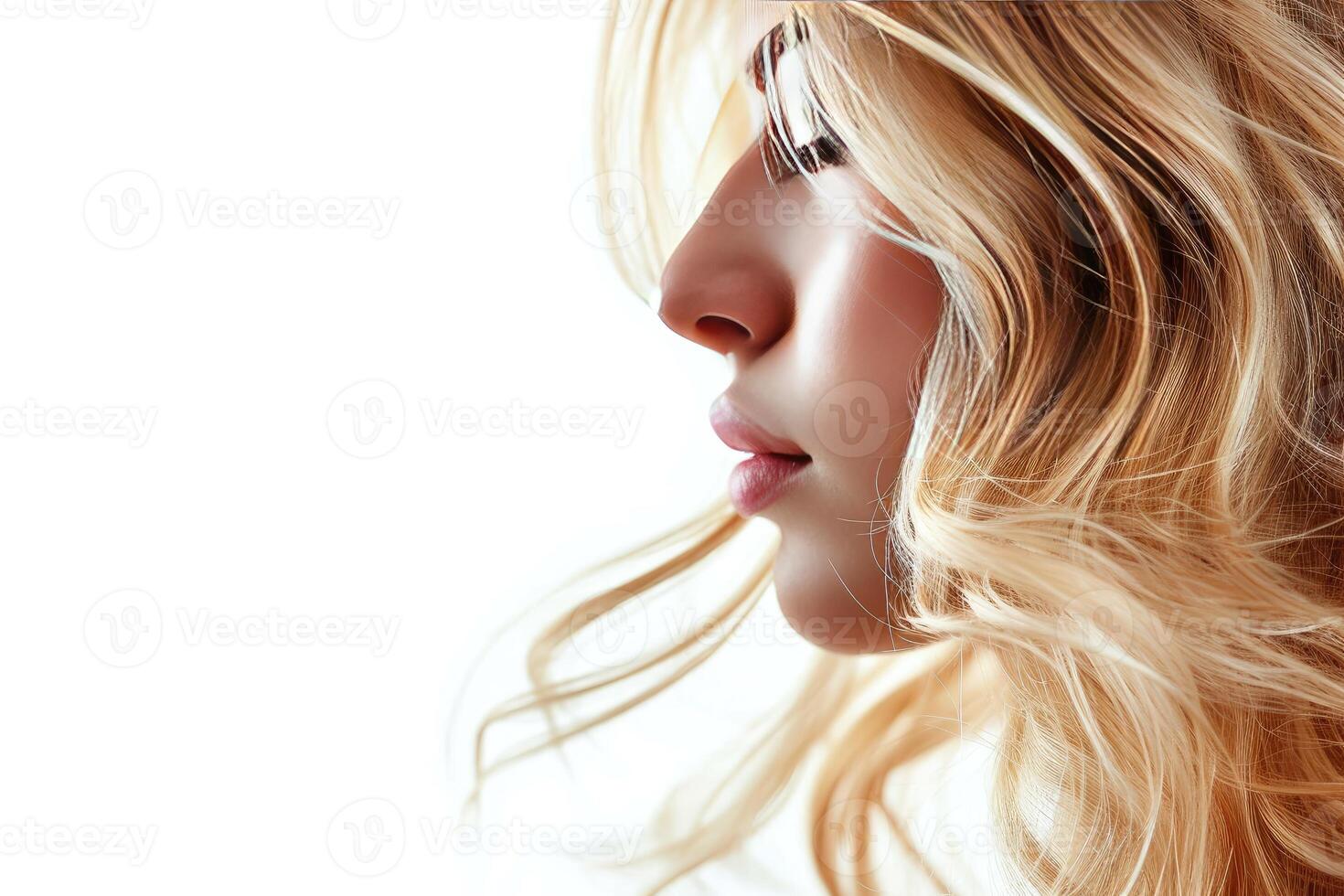 Close-Up of Woman With Long Hair photo