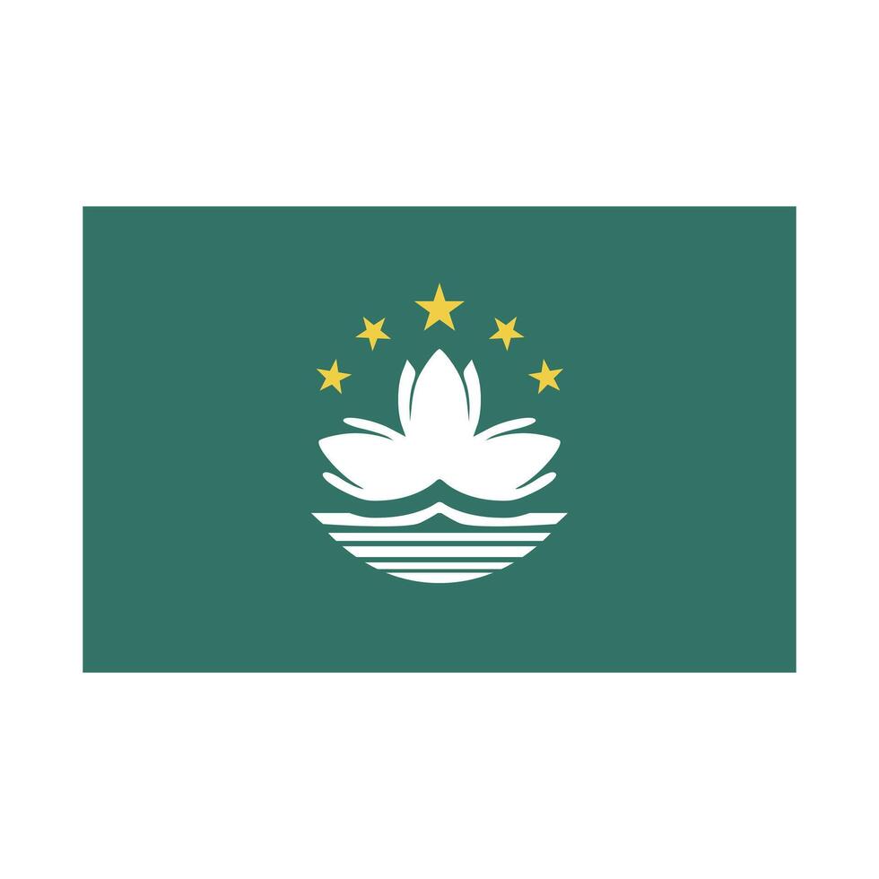 Macau flag icon vector