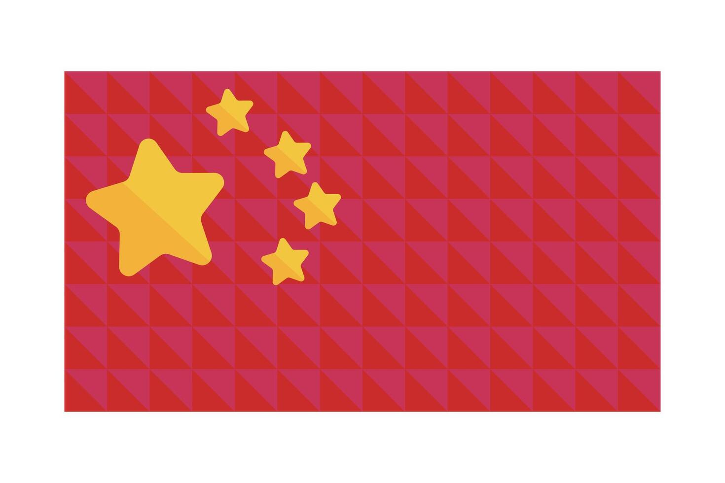 Modern Chinese flag. An East Asian nation. vector