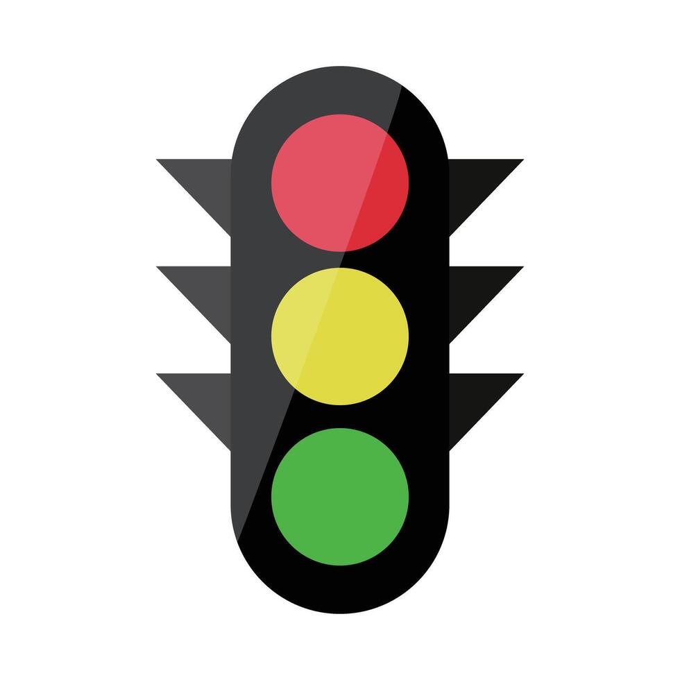 Vertical traffic light. vector