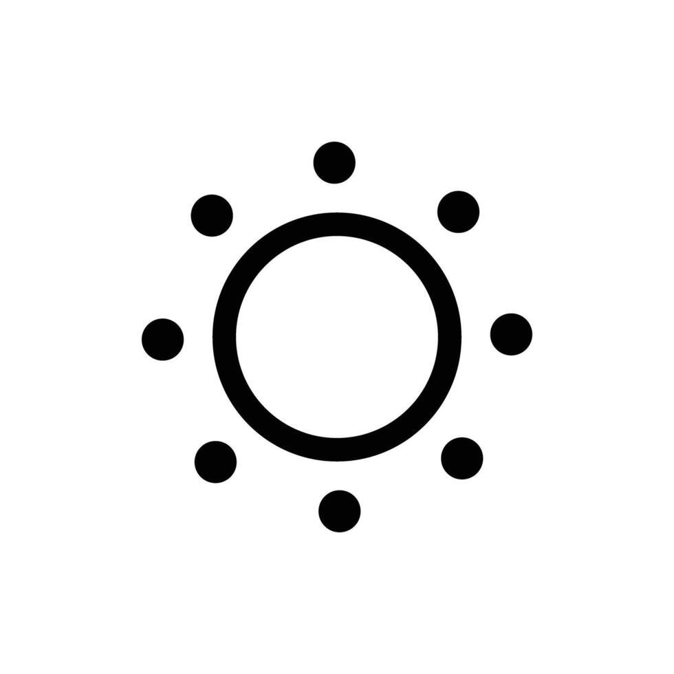 Cute sun icon. Brightness control. vector