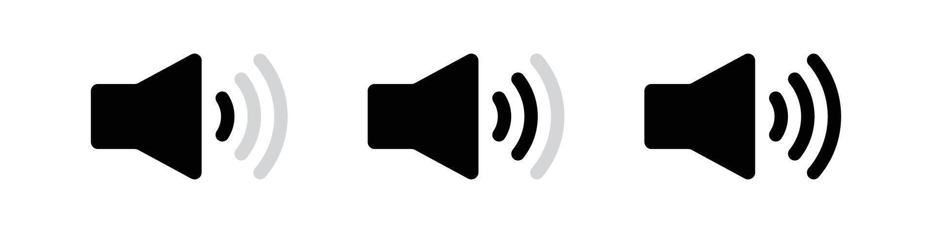 Sound level. Volume level icon set. vector