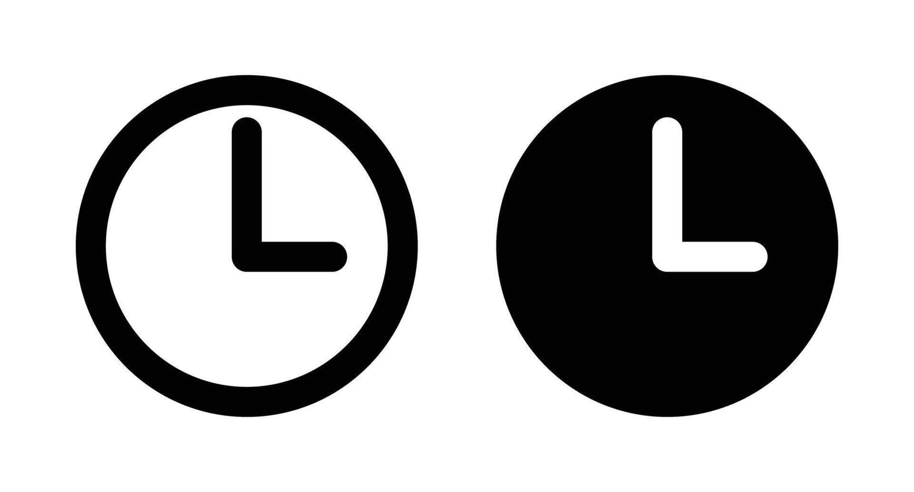 A set of clock icons. Time. Timers and stopwatches. vector