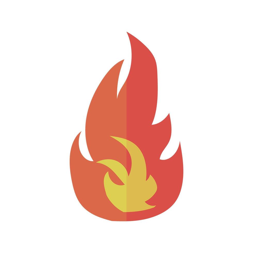 A burning flame. Warmth or spicy. Vectors. vector