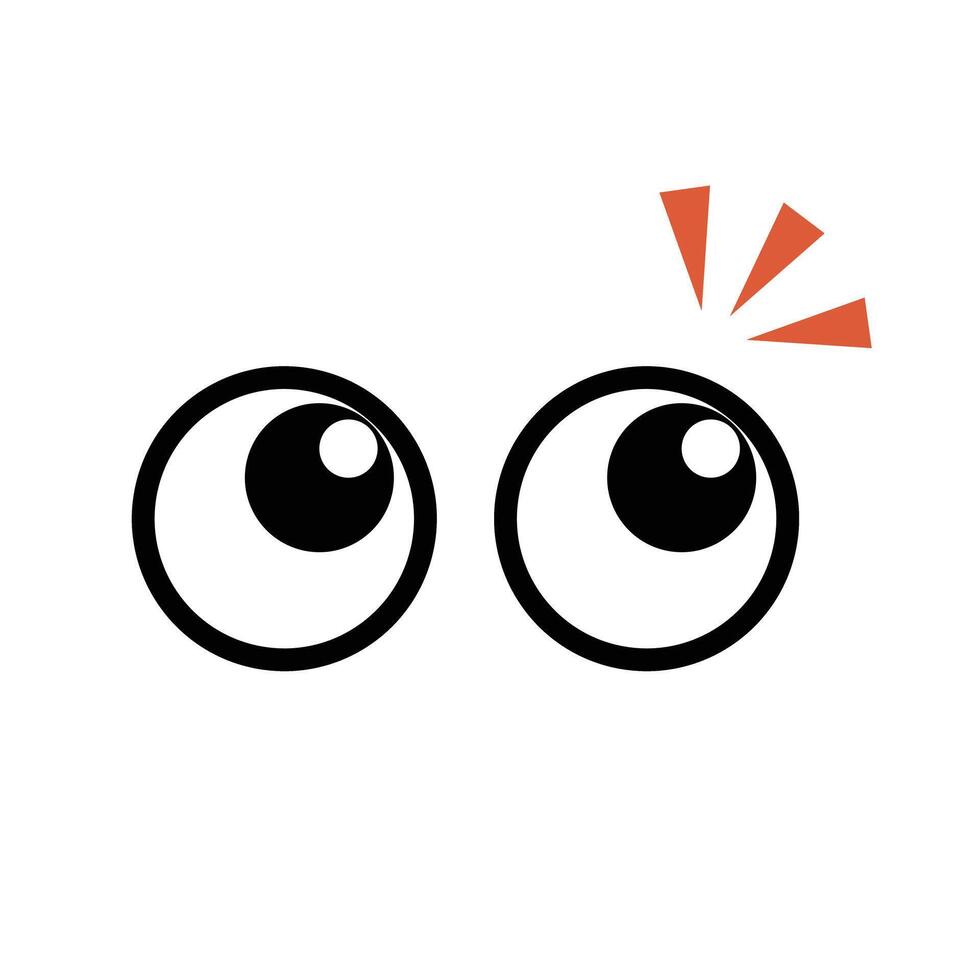 Eyes of awareness and surprise. vector