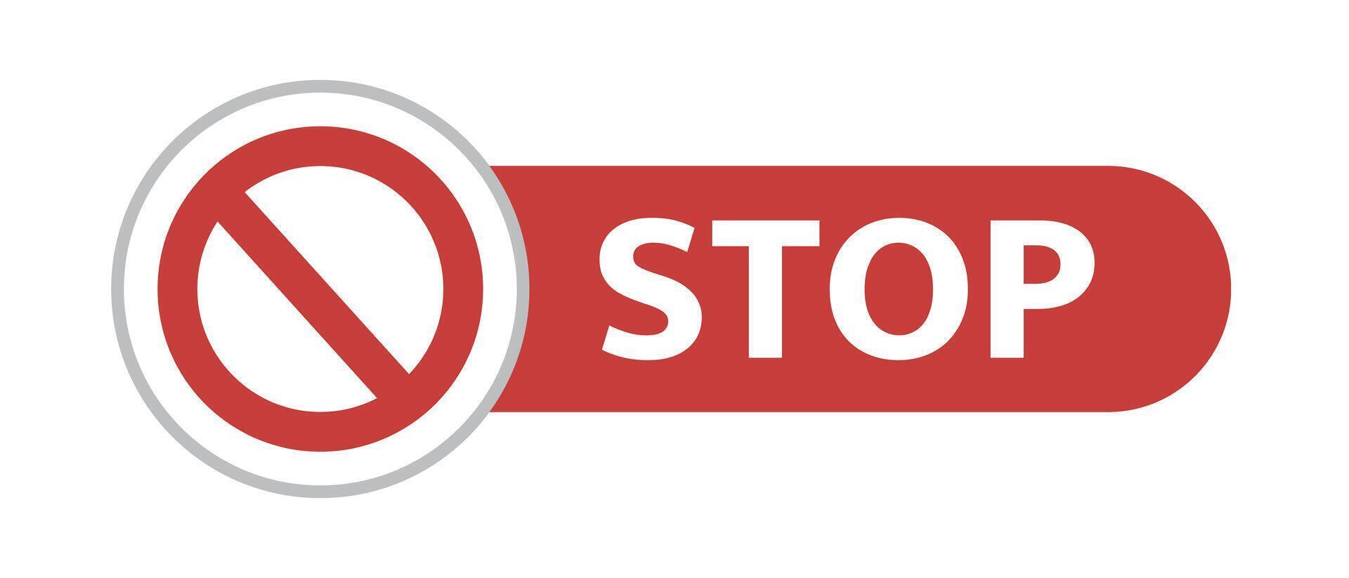 Stop sign and stop logo. vector