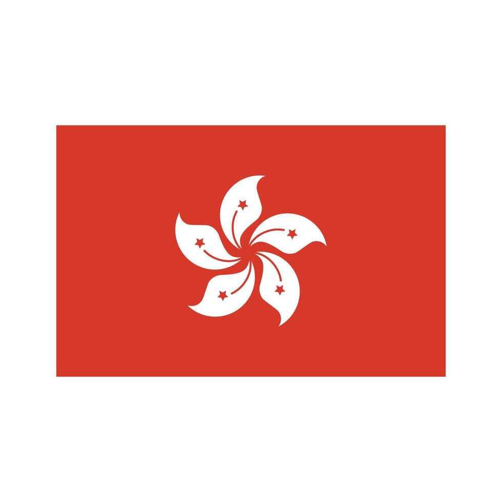 Hong Kong flag. Hong Kong Special Administrative Region. vector