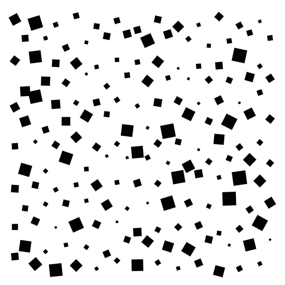 black white pattern with square random size vector
