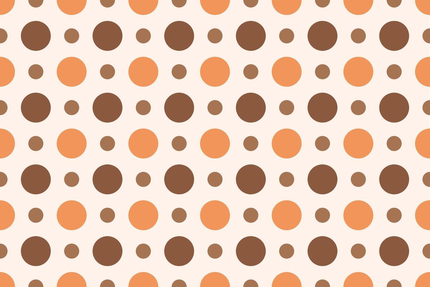 orange and brown polka dots on a white background vector