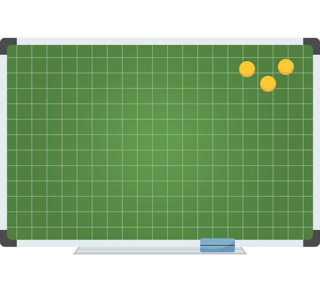 Empty White board with checkered pattern vector