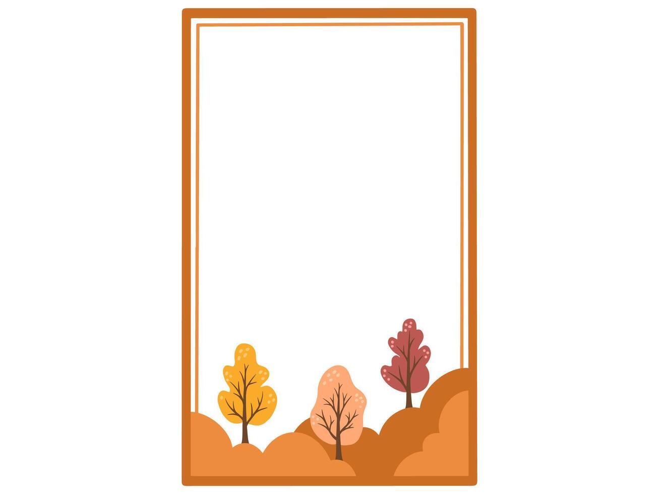 Vintage Autumn Plant Frame background vector