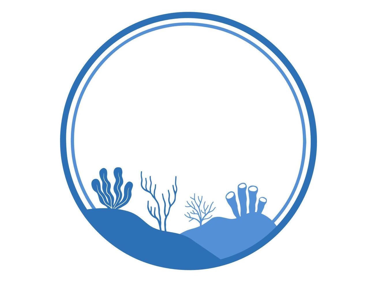 Underwater Summer Frame Background Illustration vector