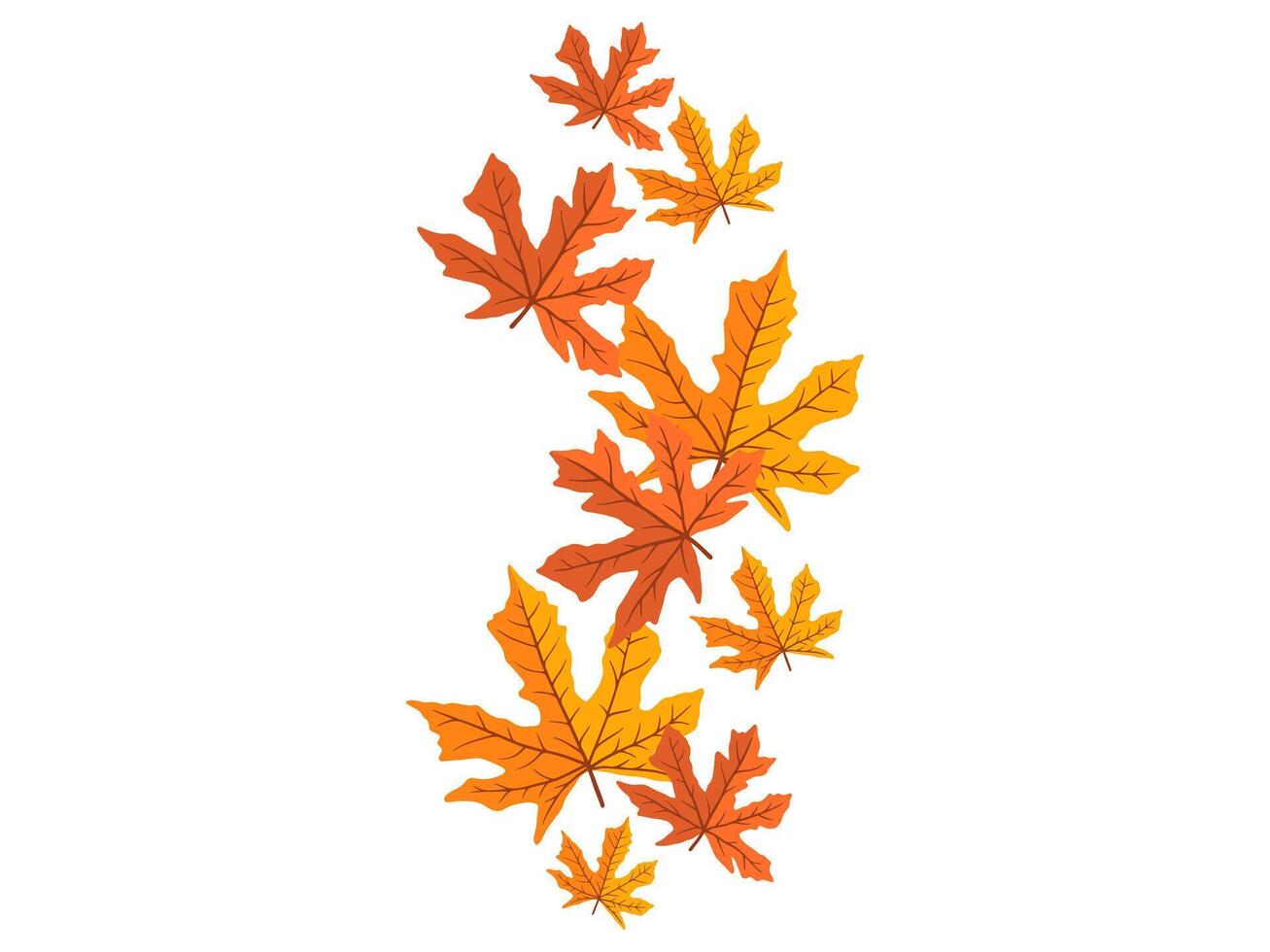 Vintage Autumn Leaves Background Illustration vector