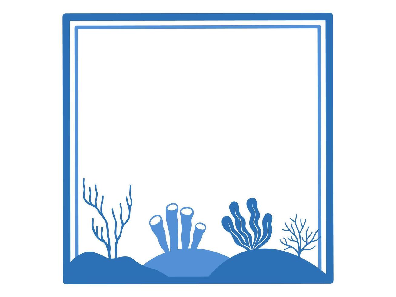 Underwater Summer Frame Background Illustration vector
