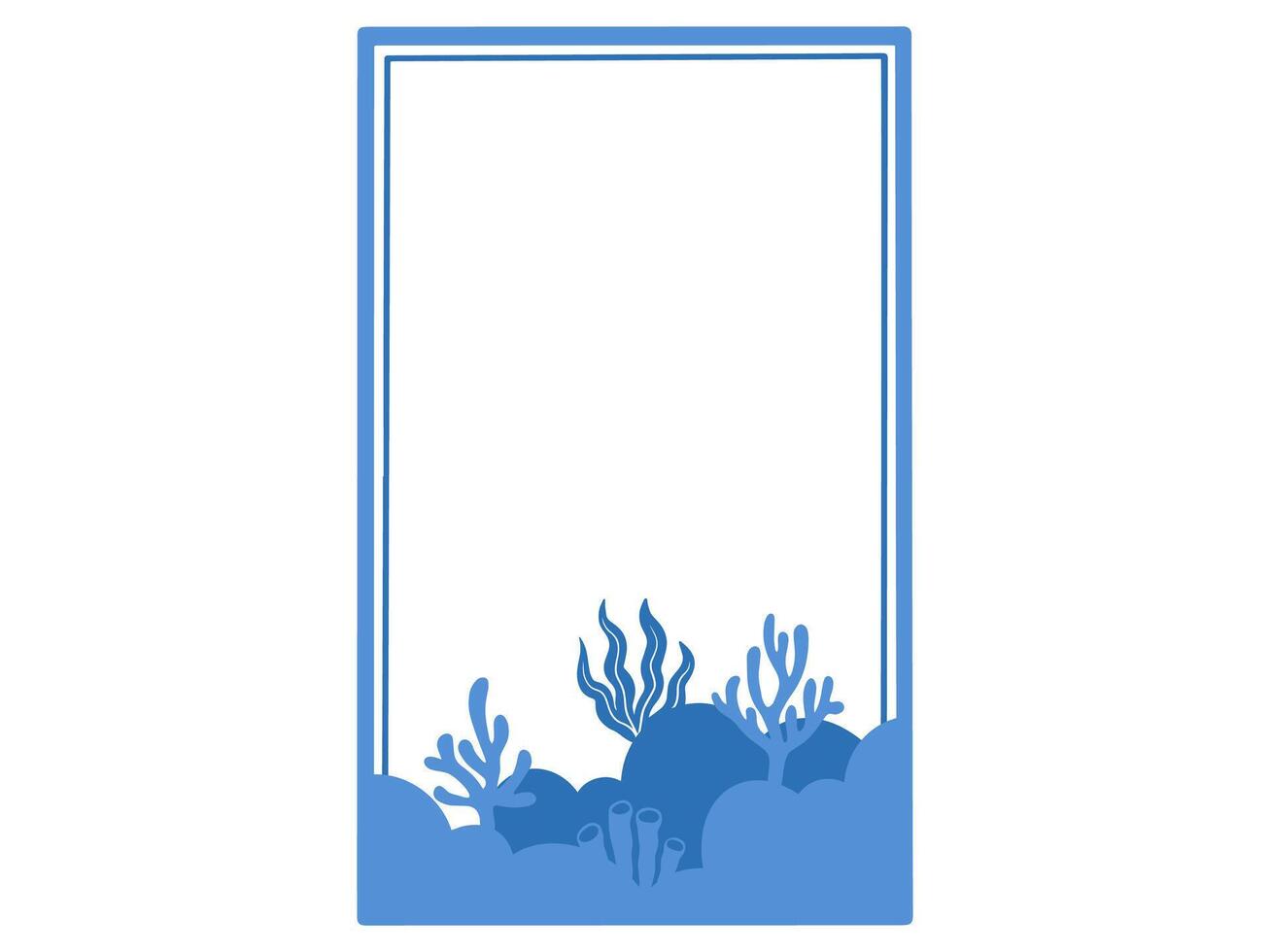 Coral Reefs Summer Frame Background Illustration vector
