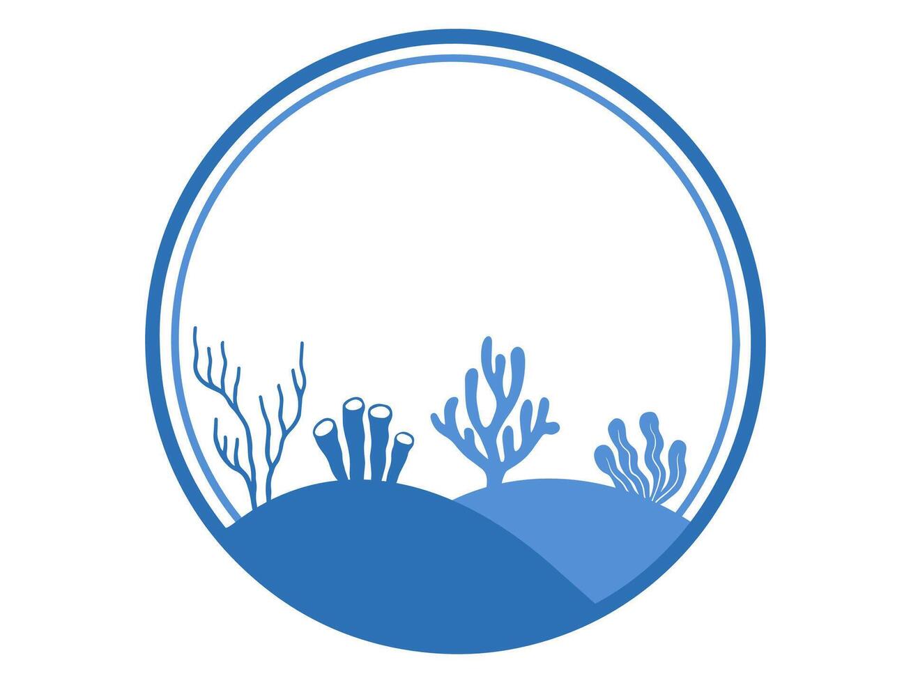 Under Sea Frame Background Illustration vector