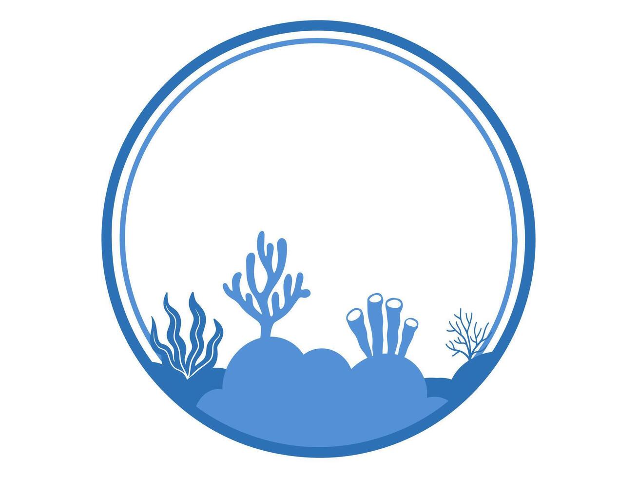 Coral Reefs Summer Frame Background Illustration vector