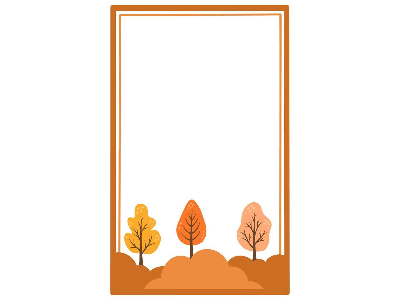 Vintage Autumn Plant Frame background vector
