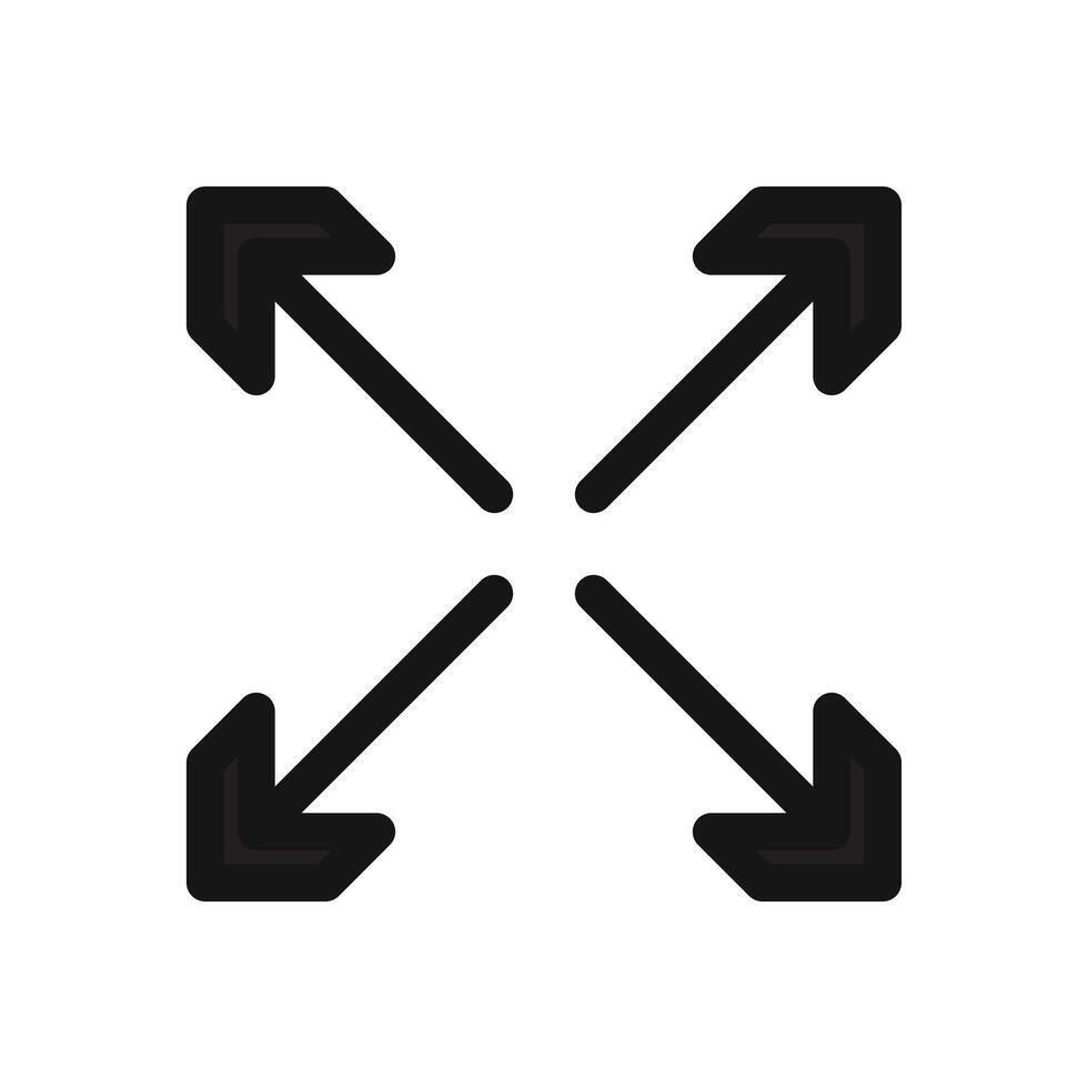 Expand icon Black line art logo vector