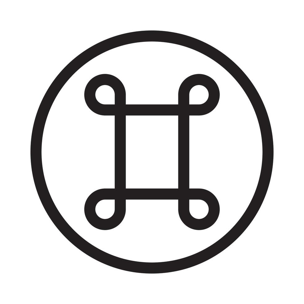 Cmd or command icon Black line art logo vector