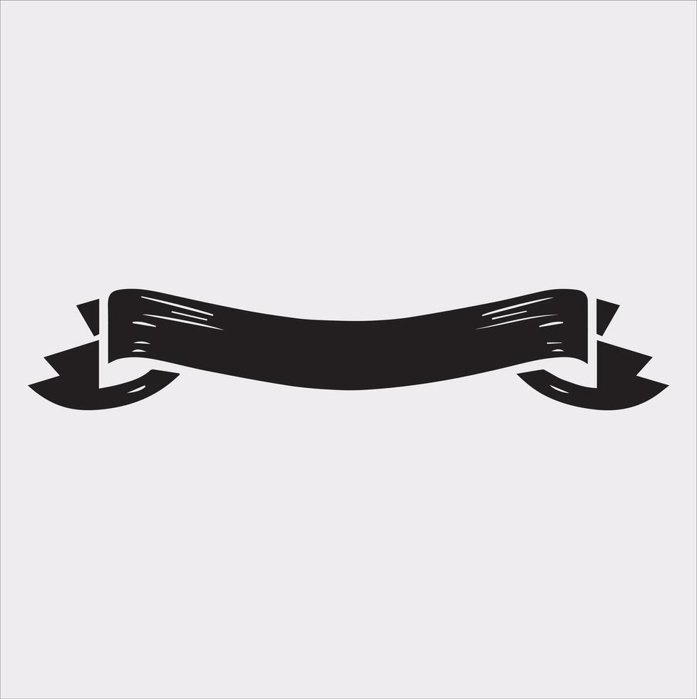 label ribbon icon silhouette on white background vector