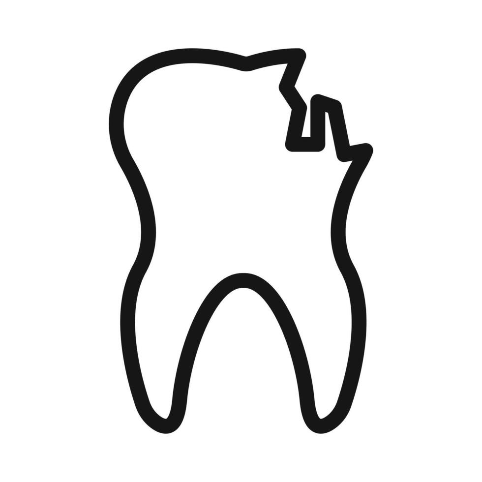 Cavities icon Black line art logo vector