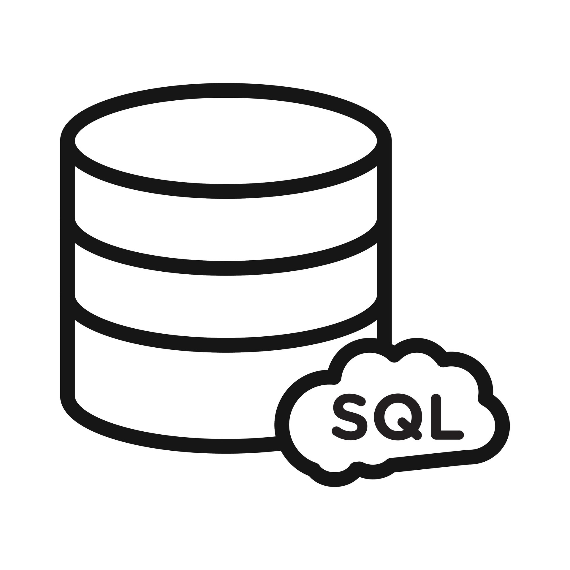 SQL server icon Black line art logo 48257567 Vector Art at Vecteezy