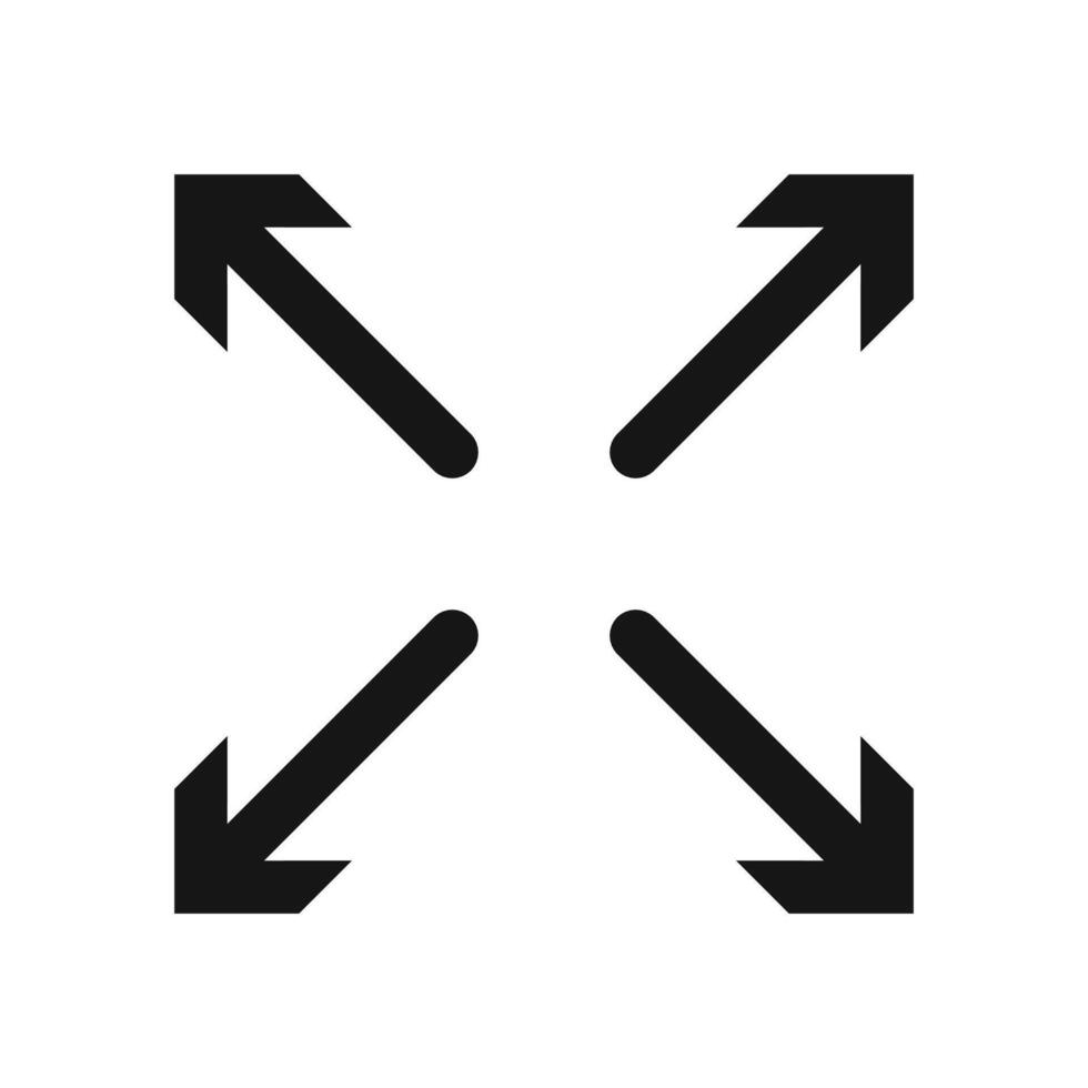 Full screen icon Black line art logo vector